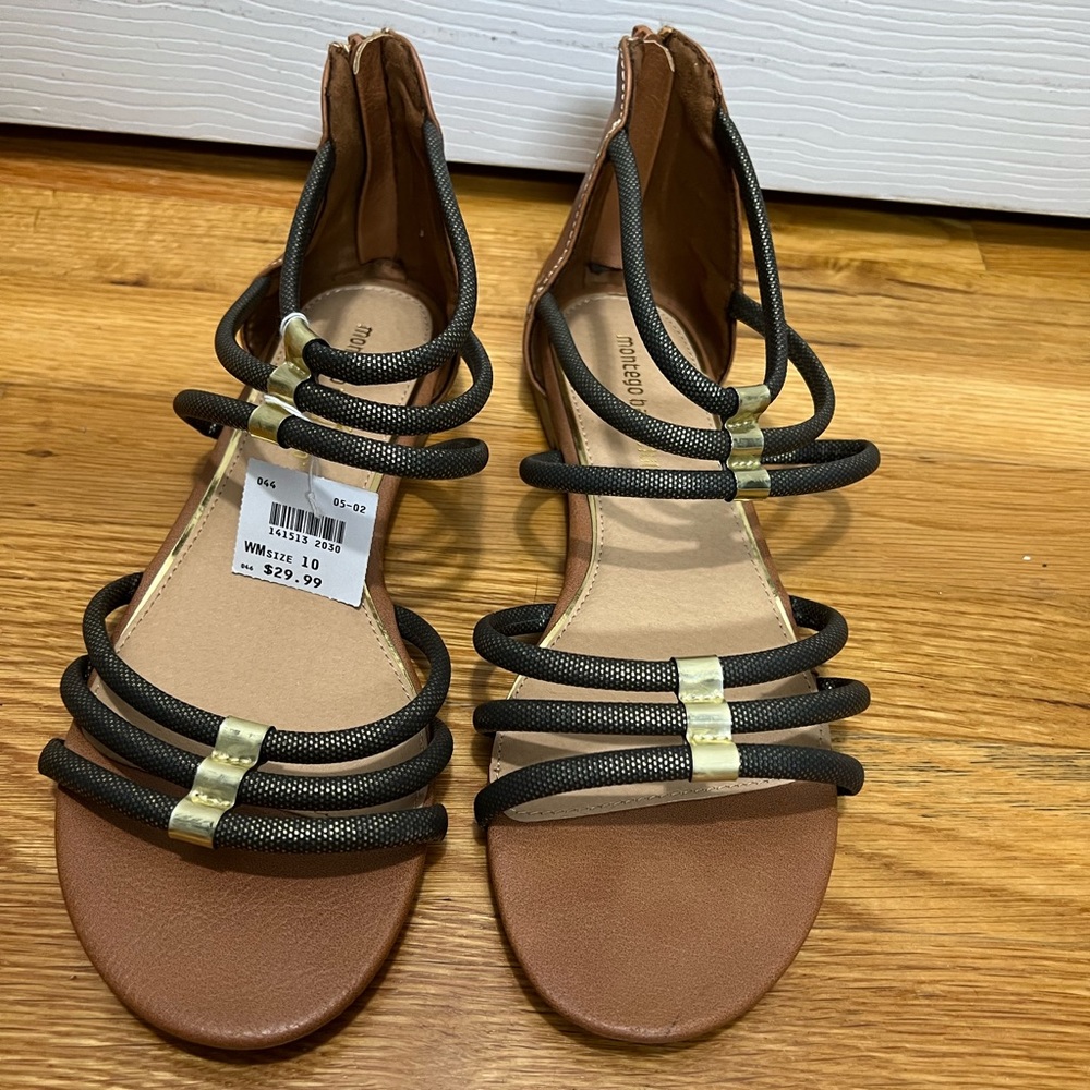 NWT Montego Bay Club gladiator style sandals, size 10